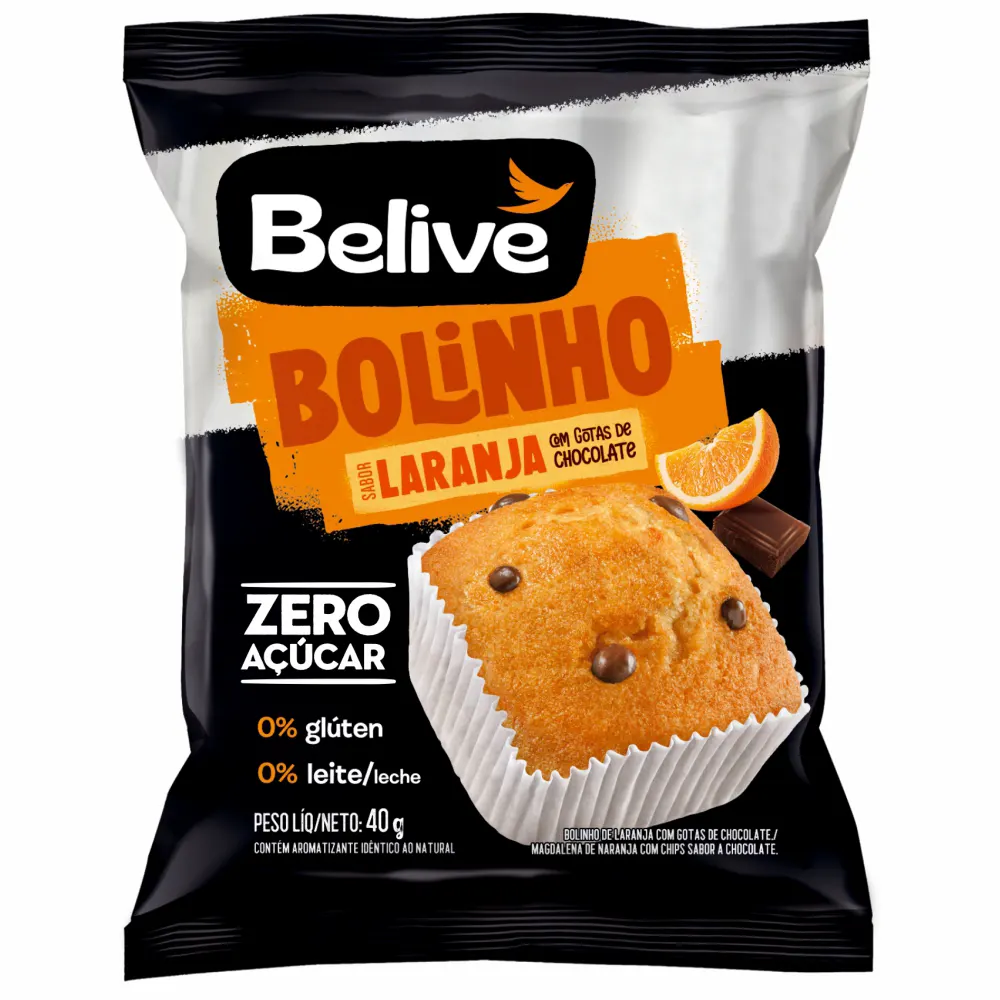 Bolinho de Laranja Fit Sem Açúcar Sem Glúten Sem Leite Belive