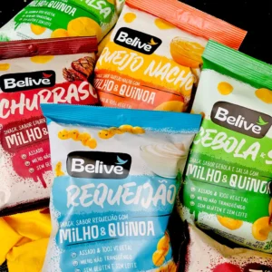 Combo Salgadinhos de Milho Sem Glúten Sem Leite Belive – 20 Unid