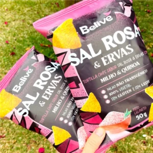 Tortilla Chips sabor Sal Rosa e Ervas Sem Glúten Sem Leite Nachos Belive